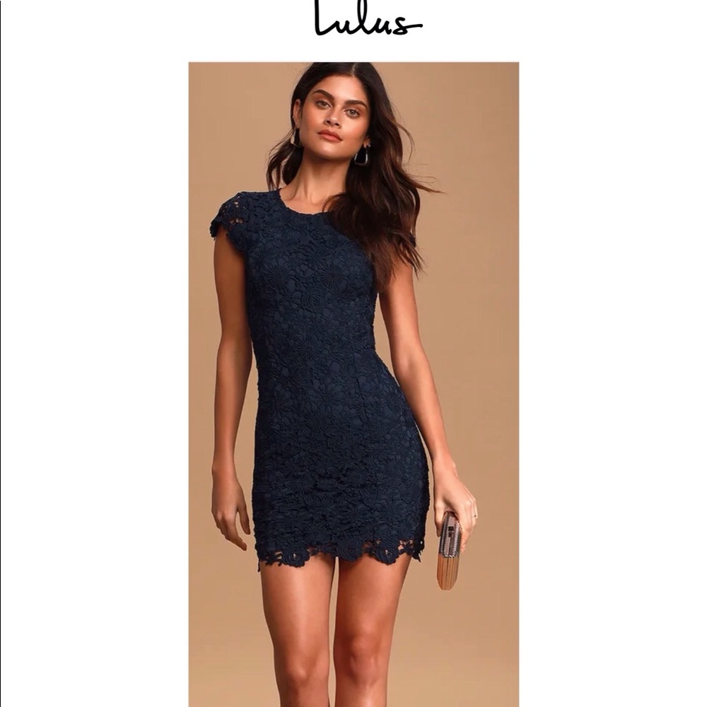 Lulu’s Romance Language Backless Lace Dress